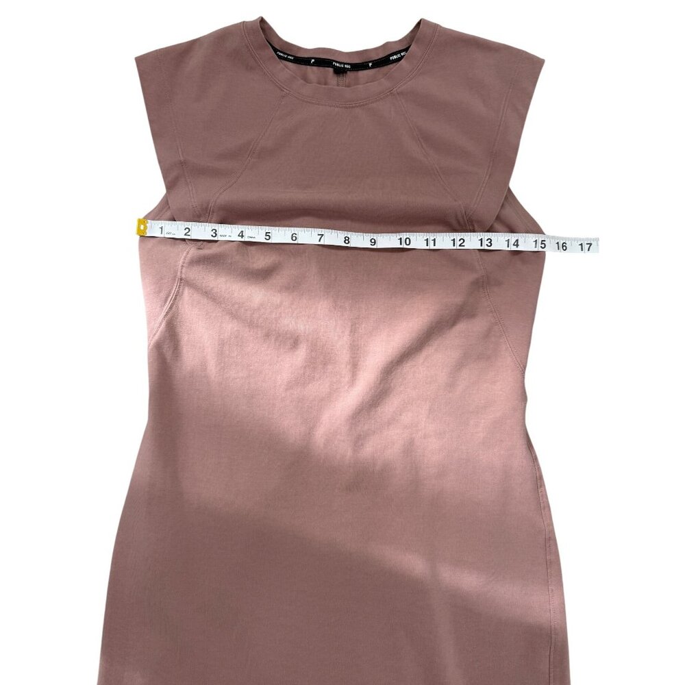 Public Rec Womens Size XS Midi Dress Sleeveless Stretchy Pink Mauve Pima Cotton - Picture 6 of 7